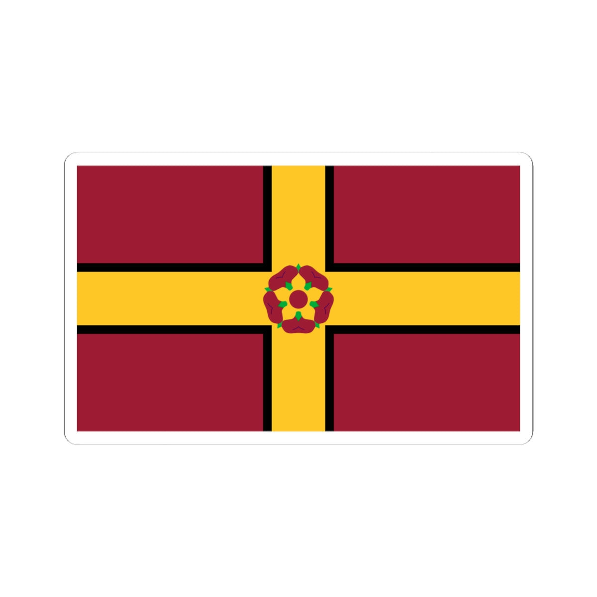 Flag of Northamptonshire (England) STICKER Vinyl Kiss-Cut Decal