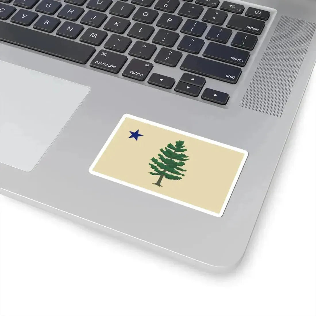 2024 Design of the 1901 Maine Flag (United States) STICKER Vinyl Kiss-Cut Decal - The Sticker Space