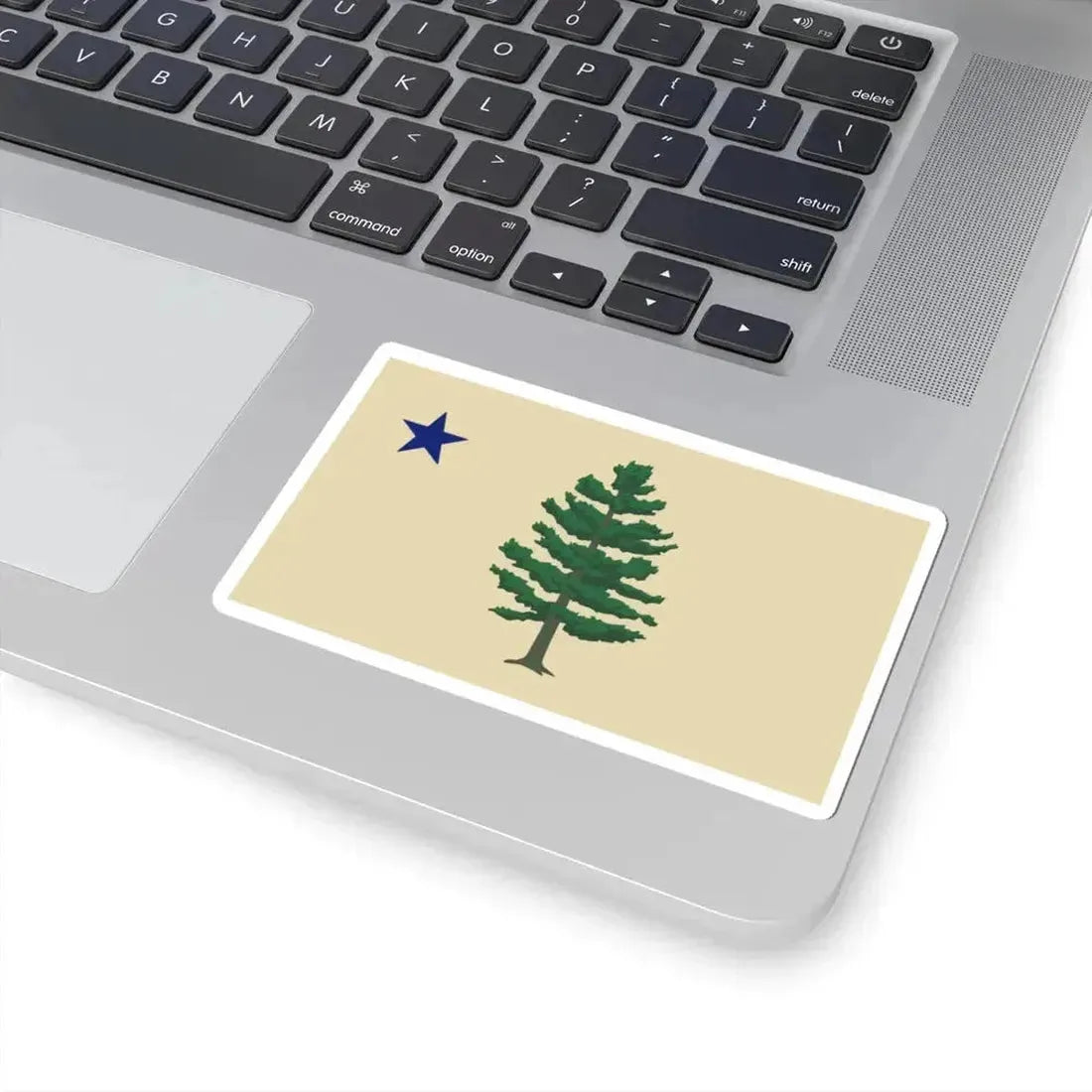 2024 Design of the 1901 Maine Flag (United States) STICKER Vinyl Kiss-Cut Decal - The Sticker Space