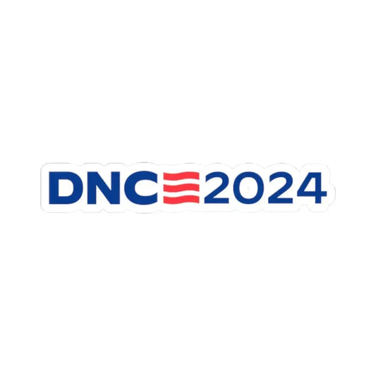 2024 DNC Logo Horizontal (United States) (Political) STICKER Vinyl Kiss-Cut Decal 2 Inch White - The Sticker Space