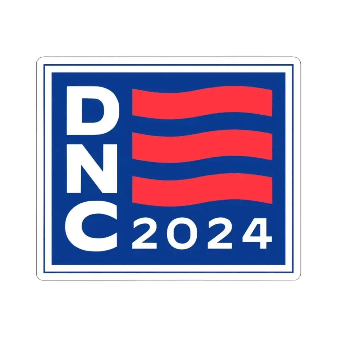 2024 DNC Logo (United States) (Political) STICKER Vinyl Kiss-Cut Decal 3 Inch White - The Sticker Space
