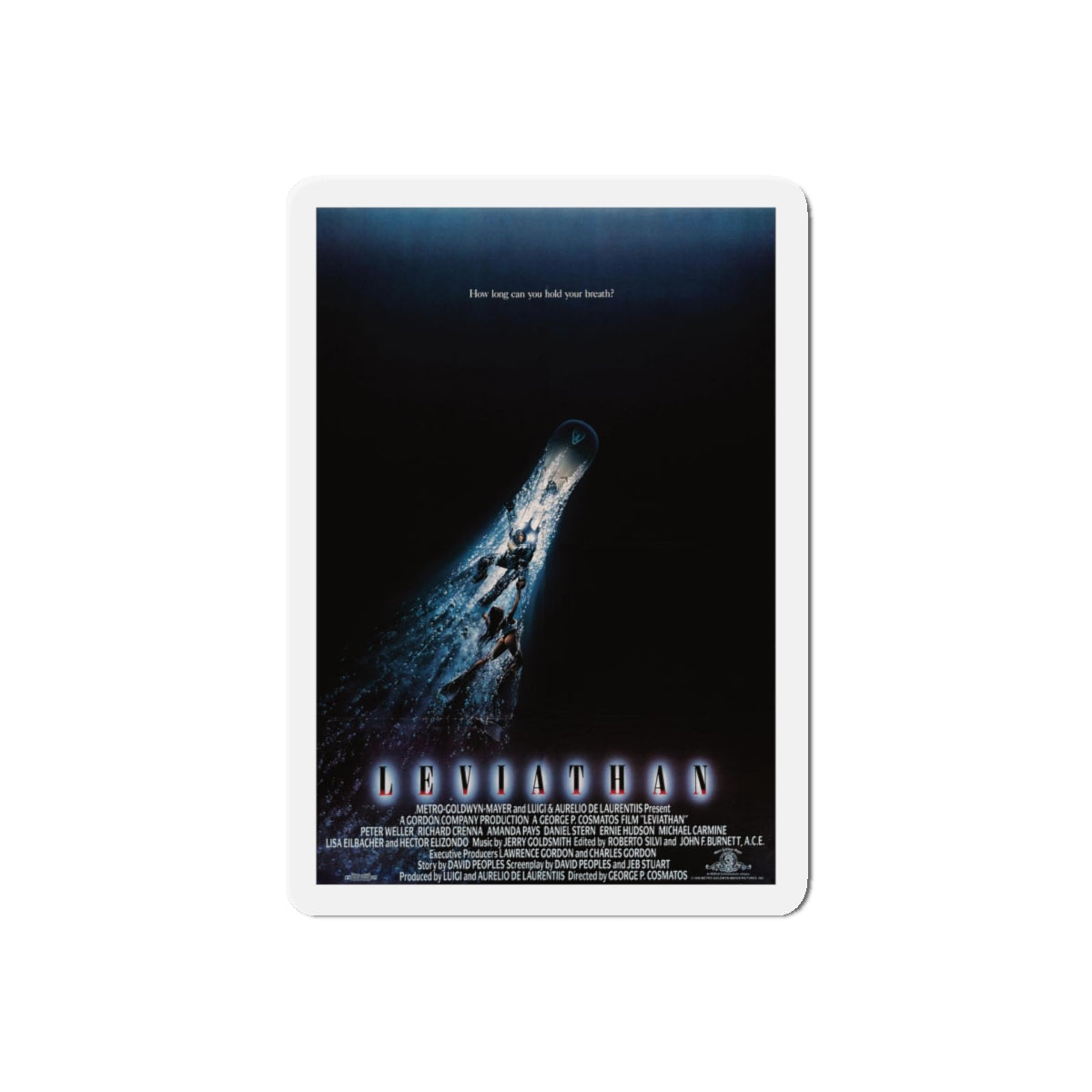 LEVIATHAN 1989 Movie Poster - Refrigerator Magnet-5" x 5"-Die-Cut-1 pc-The Sticker Space