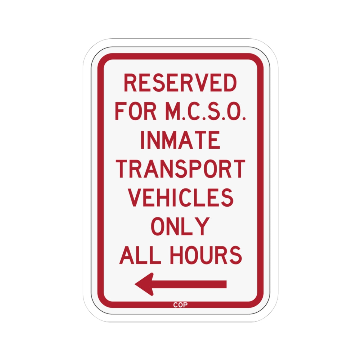 PBOT Road sign P4135L (Oregon) (Road Sign) STICKER Vinyl Kiss-Cut Decal