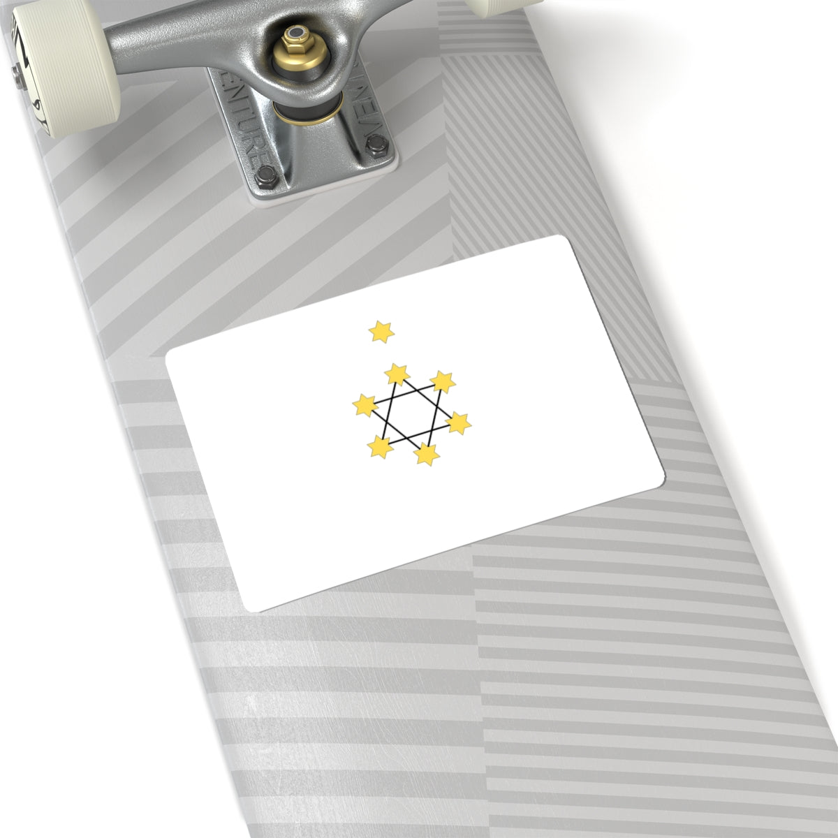 Herzls Zionist Flag (Israel) STICKER Vinyl Kiss-Cut Decal