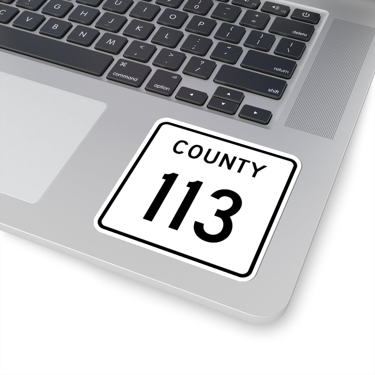County 113 square (Minnesota) (Road Sign) STICKER Vinyl Kiss-Cut Decal