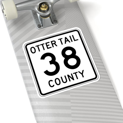 Otter Tail County Route 38 MN (Minnesota) (Road Sign) STICKER Vinyl Kiss-Cut Decal