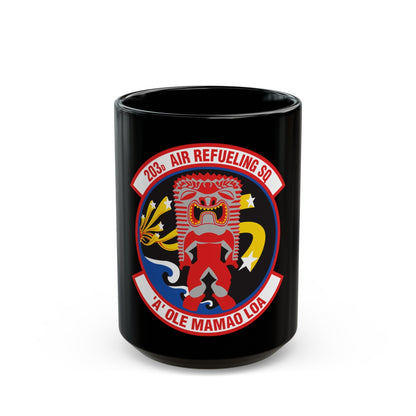 203 Air Refueling Squadron (U.S. Air Force) Black Coffee Mug-15oz-The Sticker Space