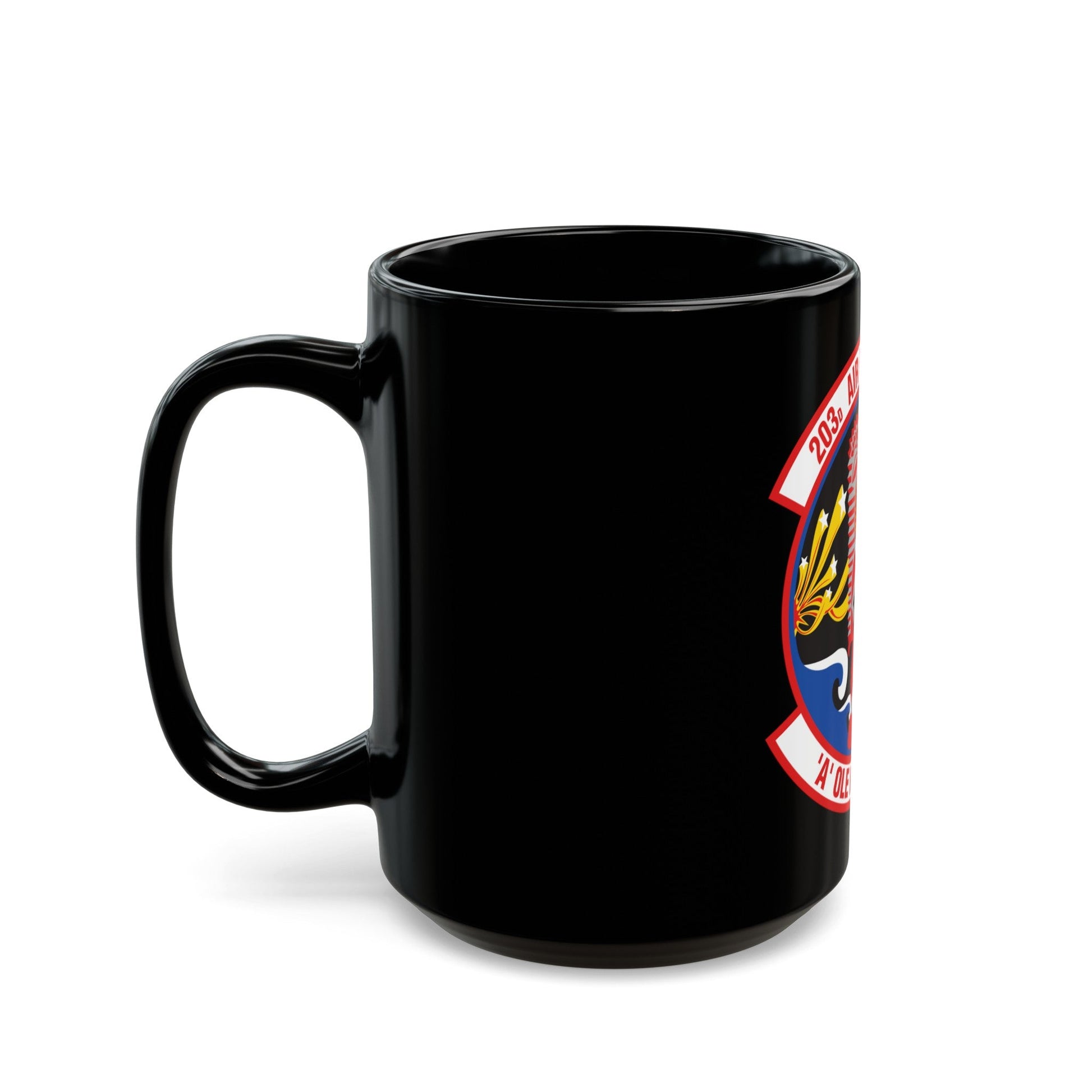 203 Air Refueling Squadron (U.S. Air Force) Black Coffee Mug-The Sticker Space