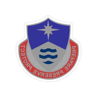 203 Personnel Services Battalion (U.S. Army) REVERSE PRINT Transparent Die-Cut STICKER 2 Inch Die-Cut Transparent - The Sticker Space