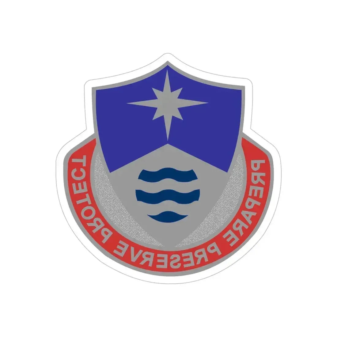 203 Personnel Services Battalion (U.S. Army) REVERSE PRINT Transparent Die-Cut STICKER 6 Inch Die-Cut Transparent - The Sticker Space