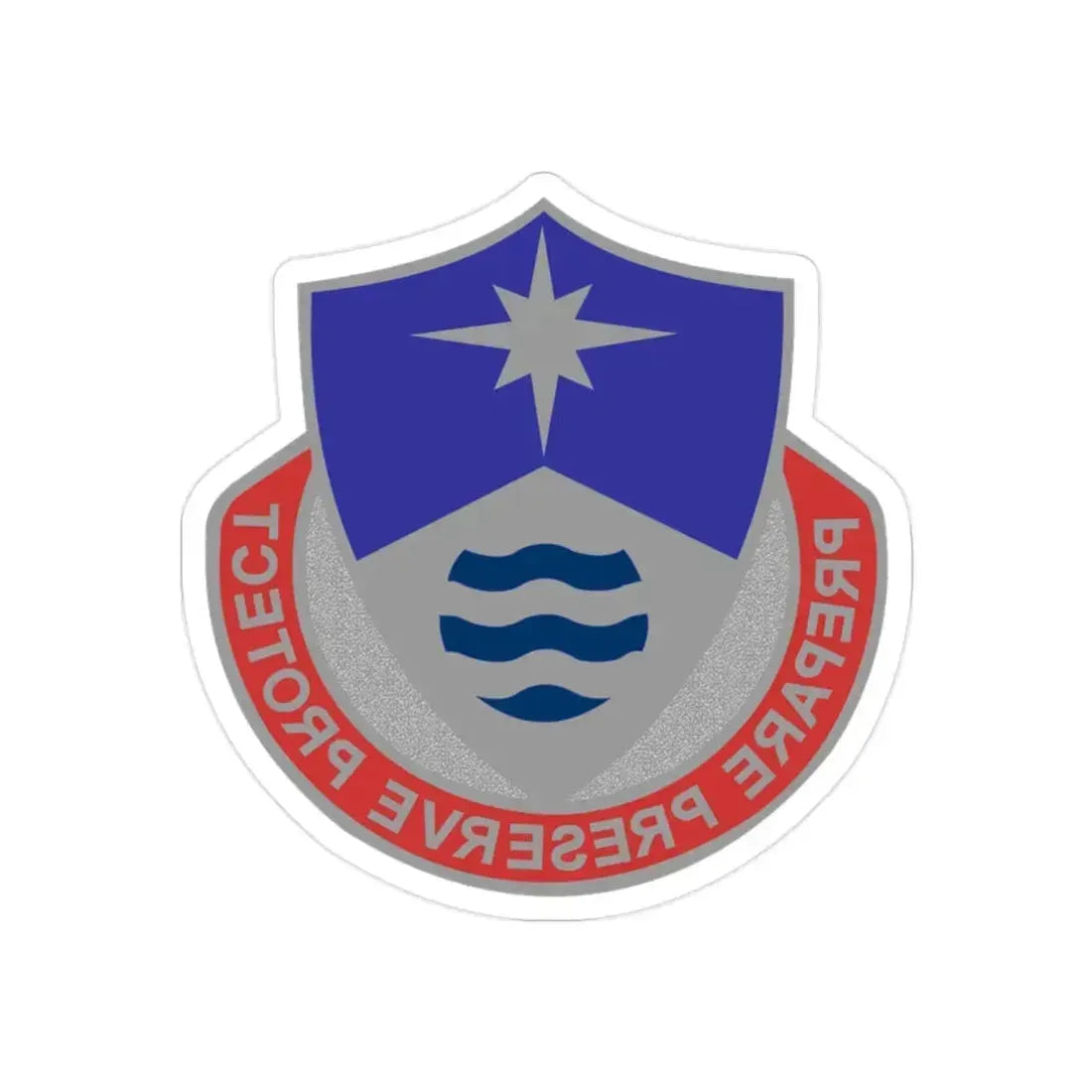 203 Personnel Services Battalion (U.S. Army) REVERSE PRINT Transparent Die-Cut STICKER - The Sticker Space