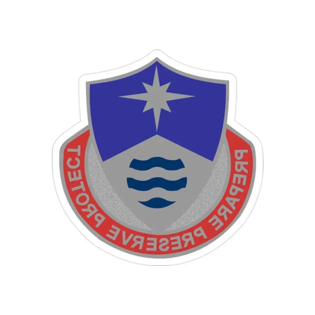 203 Personnel Services Battalion (U.S. Army) REVERSE PRINT Transparent Die-Cut STICKER - The Sticker Space