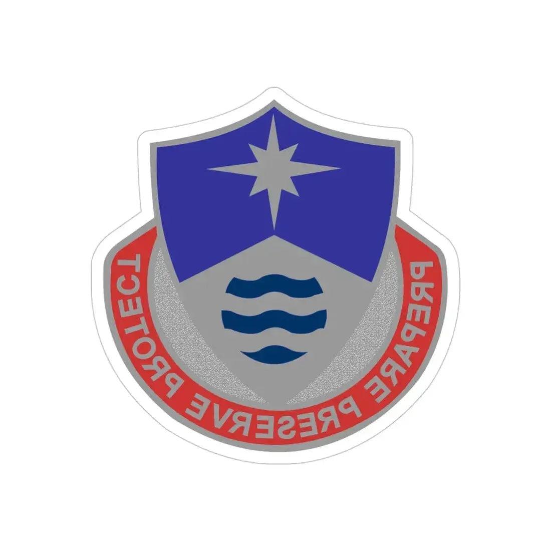 203 Personnel Services Battalion (U.S. Army) REVERSE PRINT Transparent Die-Cut STICKER - The Sticker Space