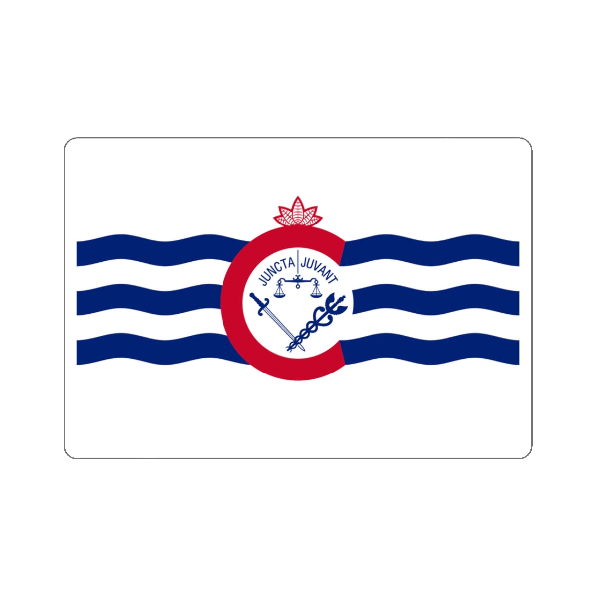 Flag of Cincinnati, Ohio - STICKER Vinyl Kiss-Cut Decal