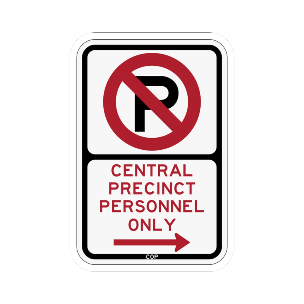 PBOT Road sign P4075R (Oregon) (Road Sign) STICKER Vinyl Kiss-Cut Decal