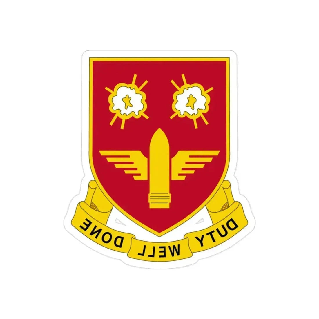 203rd Air Defense Artillery Regiment (U.S. Army) REVERSE PRINT Transparent Die-Cut STICKER 2 Inch Die-Cut Transparent - The Sticker Space