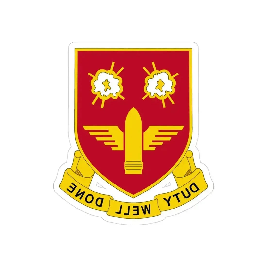 203rd Air Defense Artillery Regiment (U.S. Army) REVERSE PRINT Transparent Die-Cut STICKER 3 Inch Die-Cut Transparent - The Sticker Space