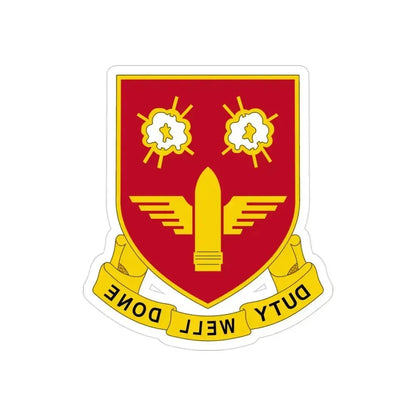 203rd Air Defense Artillery Regiment (U.S. Army) REVERSE PRINT Transparent Die-Cut STICKER 3 Inch Die-Cut Transparent - The Sticker Space