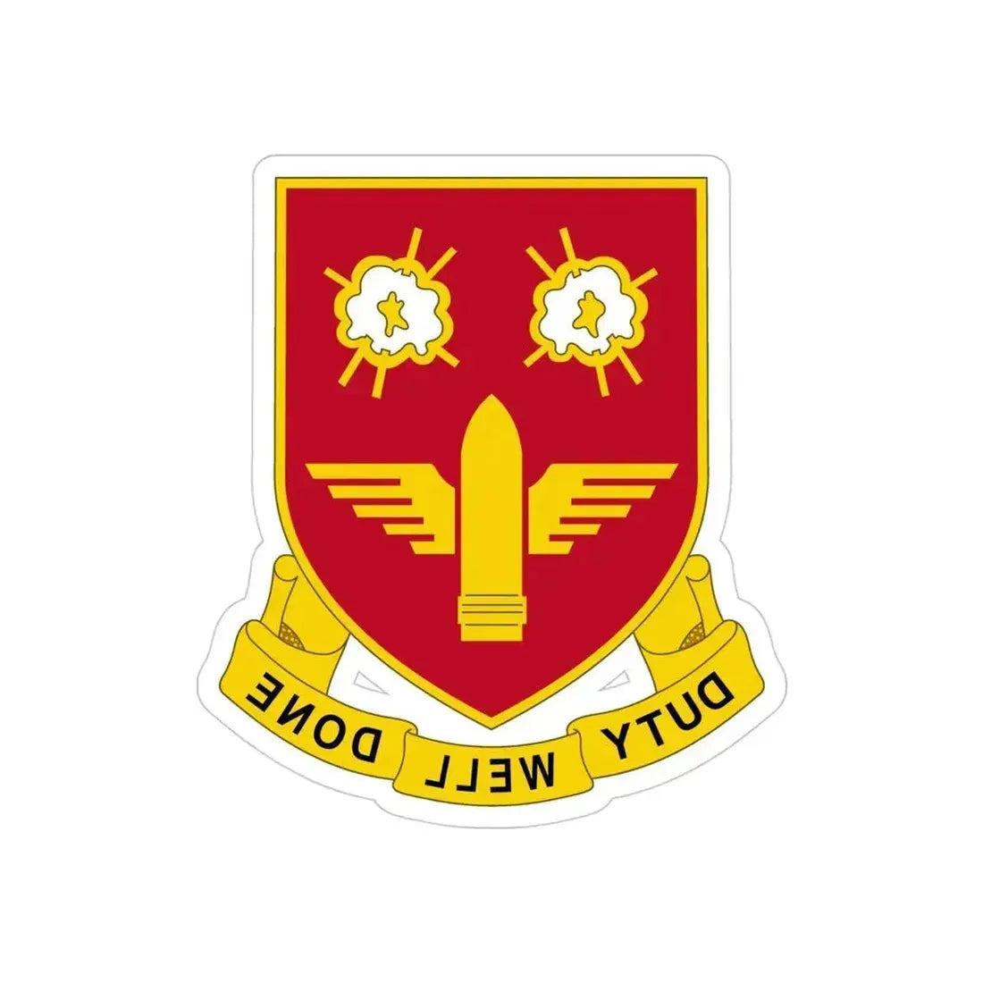 203rd Air Defense Artillery Regiment (U.S. Army) REVERSE PRINT Transparent Die-Cut STICKER 4 Inch Die-Cut Transparent - The Sticker Space