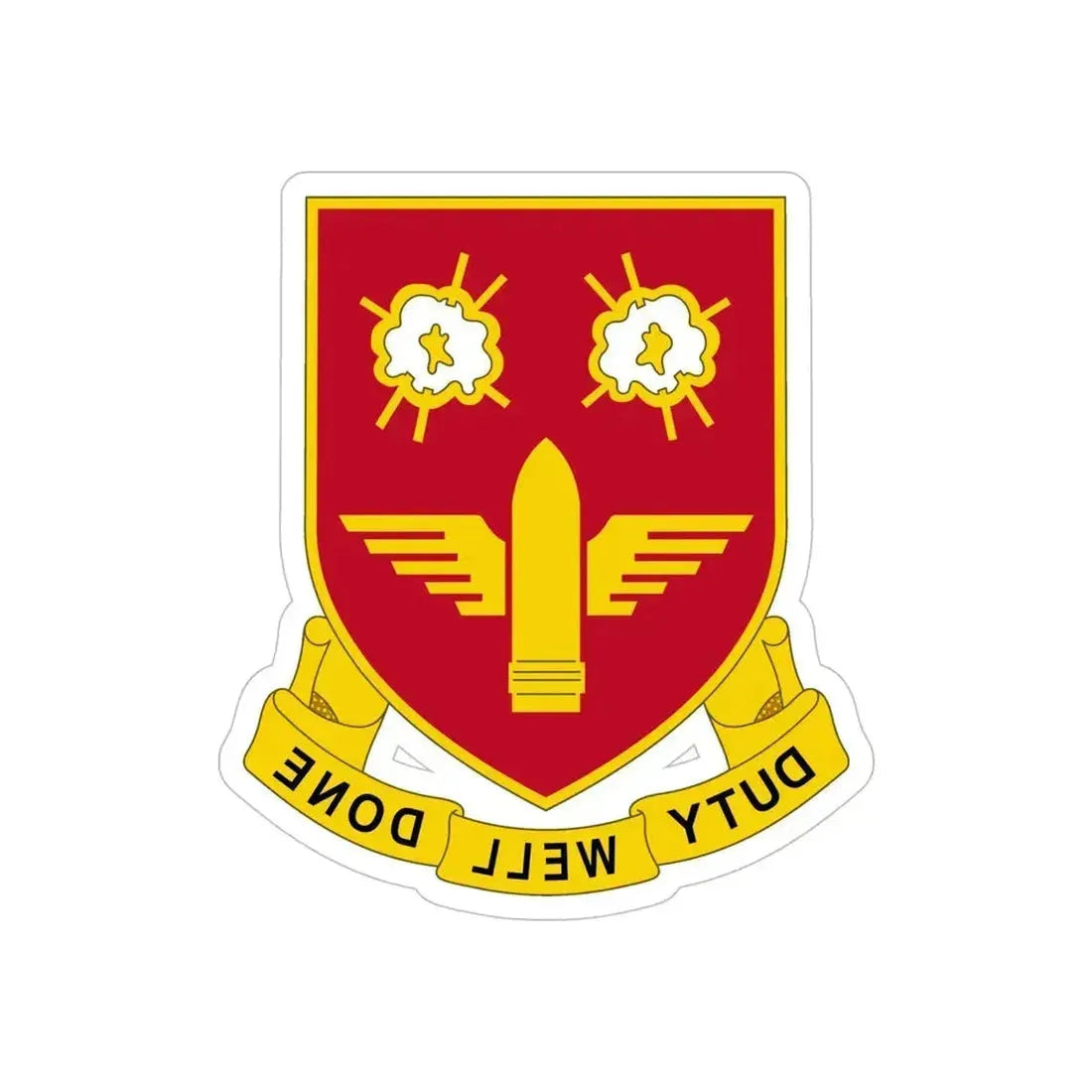 203rd Air Defense Artillery Regiment (U.S. Army) REVERSE PRINT Transparent Die-Cut STICKER 5 Inch Die-Cut Transparent - The Sticker Space