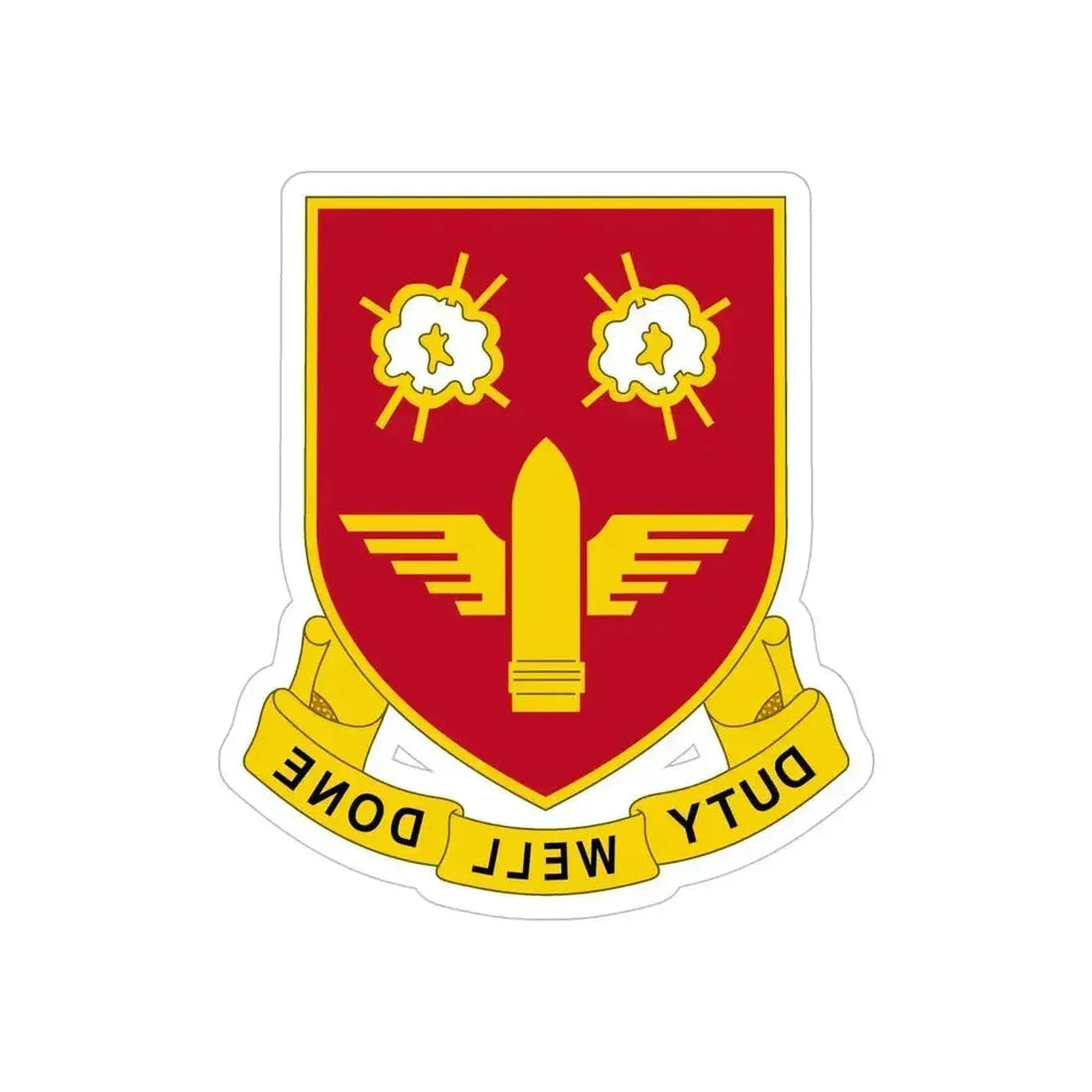 203rd Air Defense Artillery Regiment (U.S. Army) REVERSE PRINT Transparent Die-Cut STICKER 6 Inch Die-Cut Transparent - The Sticker Space