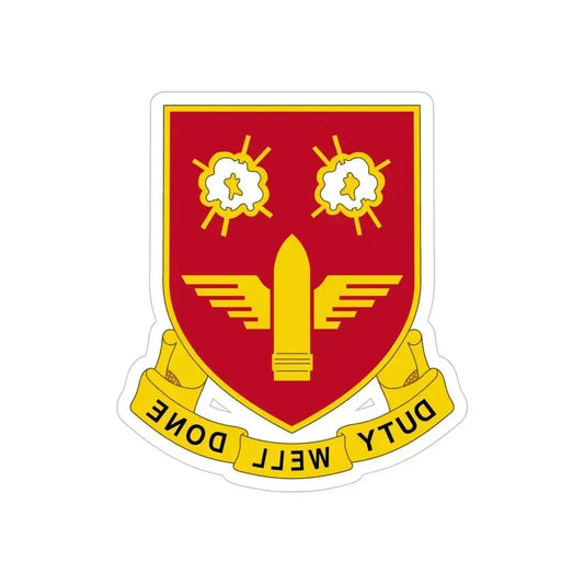 203rd Air Defense Artillery Regiment (U.S. Army) REVERSE PRINT Transparent Die-Cut STICKER 6 Inch Die-Cut Transparent - The Sticker Space