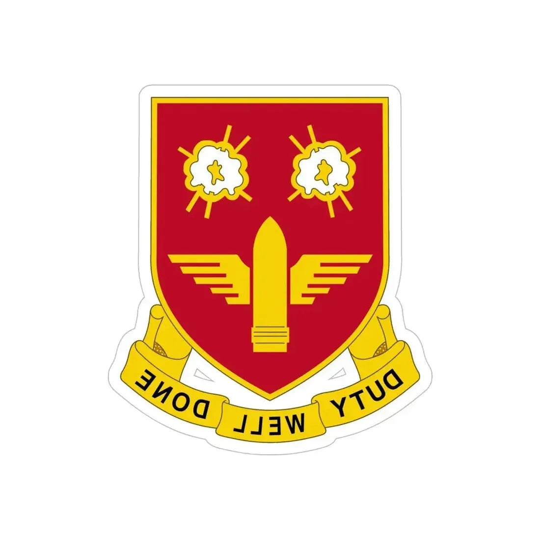 203rd Air Defense Artillery Regiment (U.S. Army) REVERSE PRINT Transparent Die-Cut STICKER - The Sticker Space