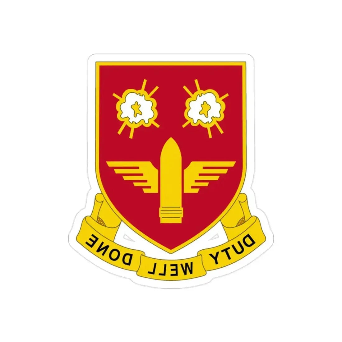 203rd Air Defense Artillery Regiment (U.S. Army) REVERSE PRINT Transparent Die-Cut STICKER - The Sticker Space