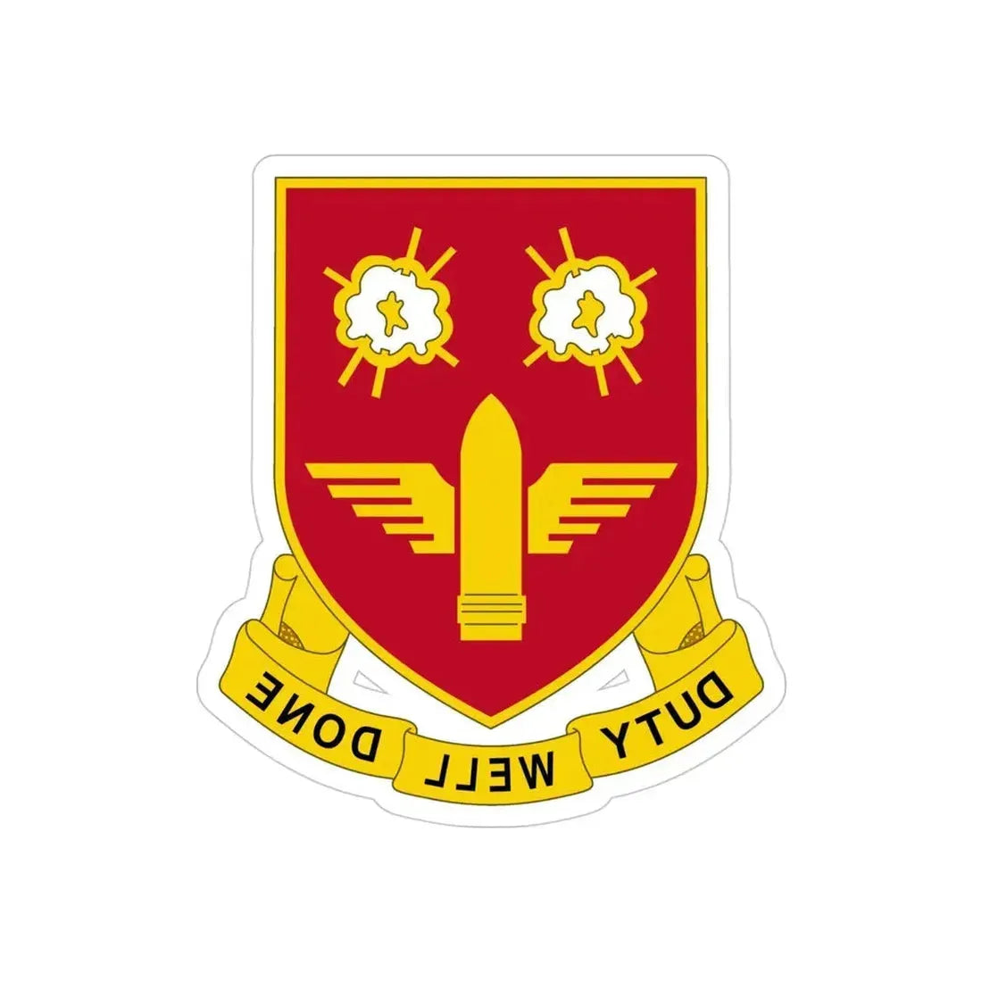 203rd Air Defense Artillery Regiment (U.S. Army) REVERSE PRINT Transparent Die-Cut STICKER - The Sticker Space