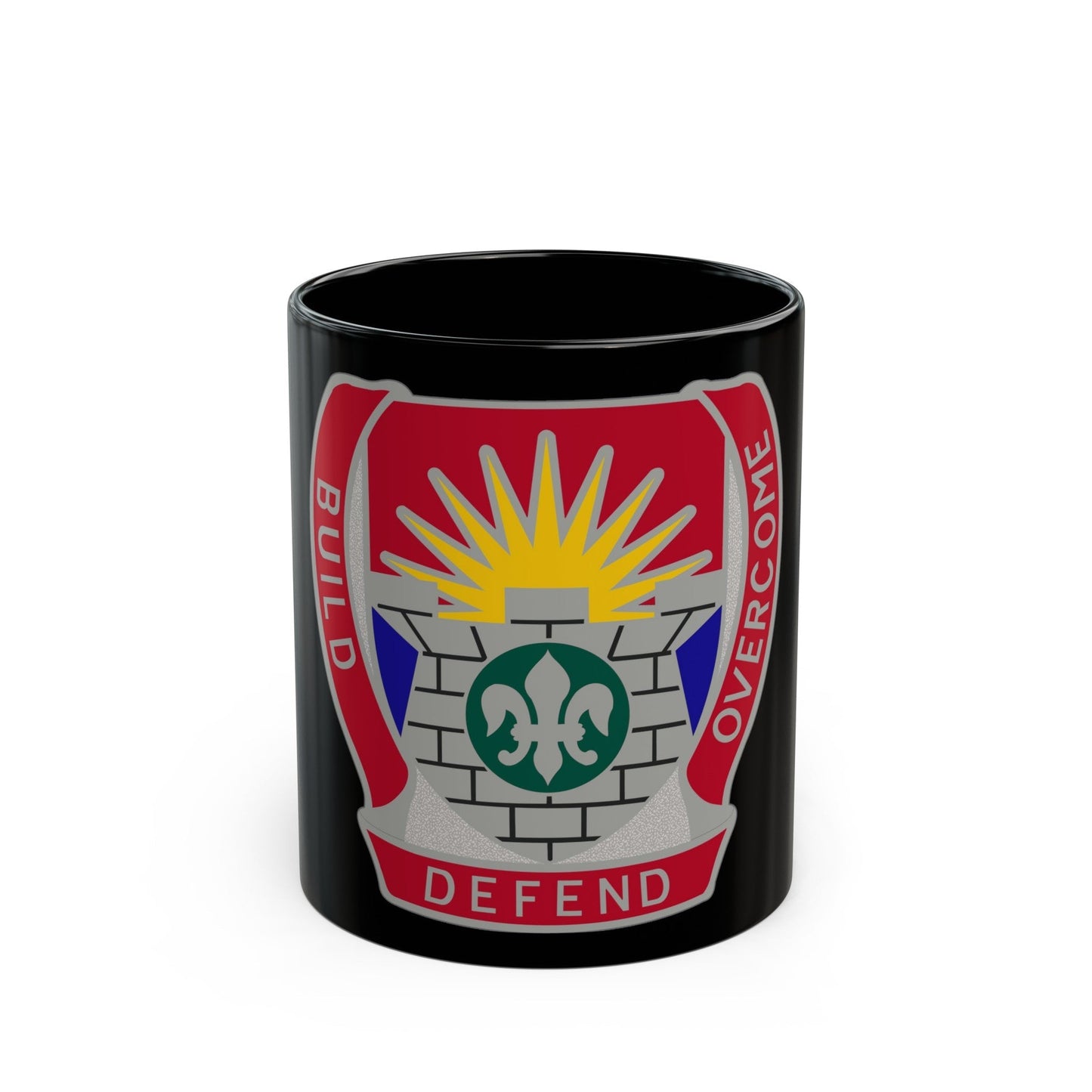 204 Engineer Battalion (U.S. Army) Black Coffee Mug-11oz-The Sticker Space