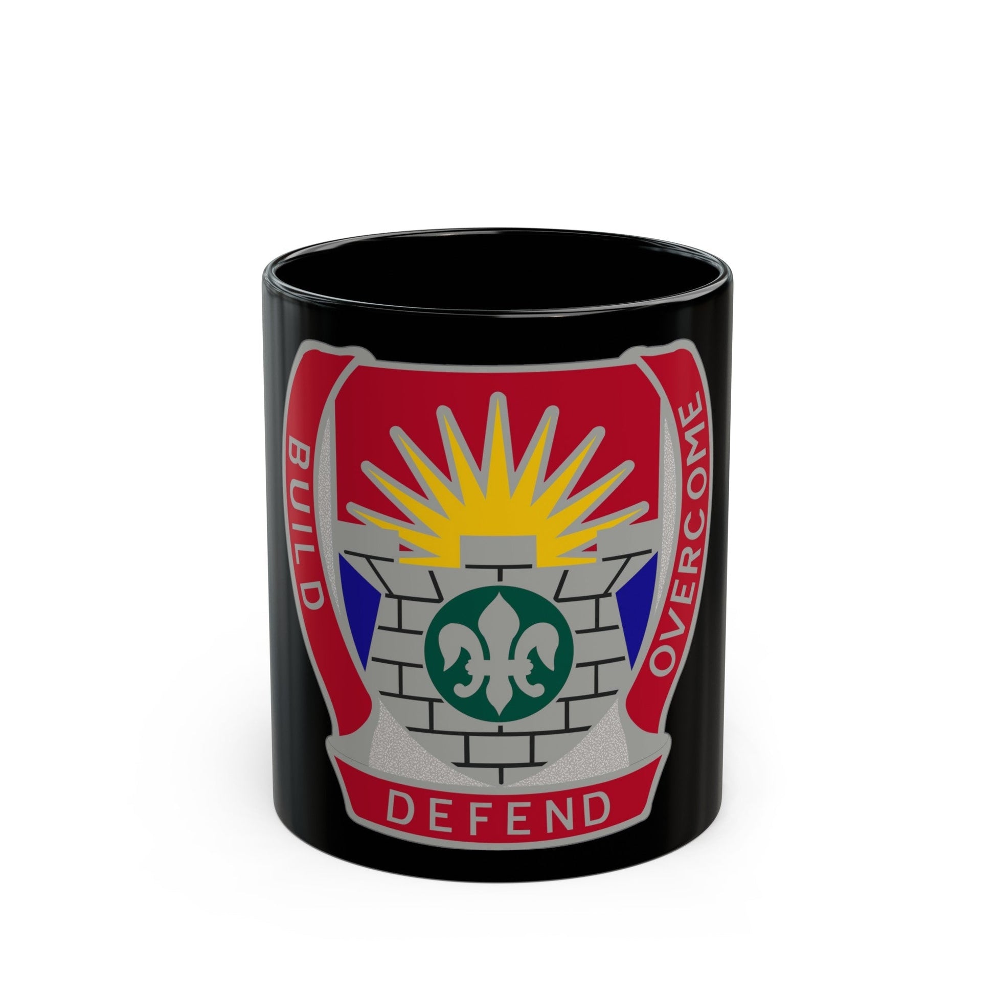 204 Engineer Battalion (U.S. Army) Black Coffee Mug-11oz-The Sticker Space