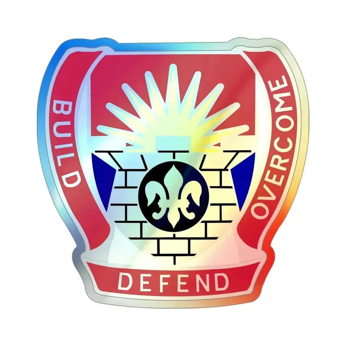 204 Engineer Battalion (U.S. Army) Holographic STICKER Die-Cut Vinyl Decal 3 Inch Holographic - The Sticker Space