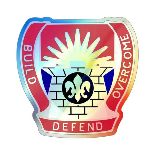 204 Engineer Battalion (U.S. Army) Holographic STICKER Die-Cut Vinyl Decal 6 Inch Holographic - The Sticker Space