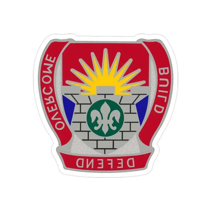 204 Engineer Battalion (U.S. Army) REVERSE PRINT Transparent Die-Cut STICKER 2 Inch Die-Cut Transparent - The Sticker Space