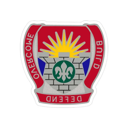 204 Engineer Battalion (U.S. Army) REVERSE PRINT Transparent Die-Cut STICKER - The Sticker Space