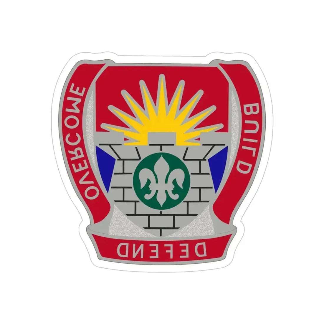 204 Engineer Battalion (U.S. Army) REVERSE PRINT Transparent Die-Cut STICKER - The Sticker Space