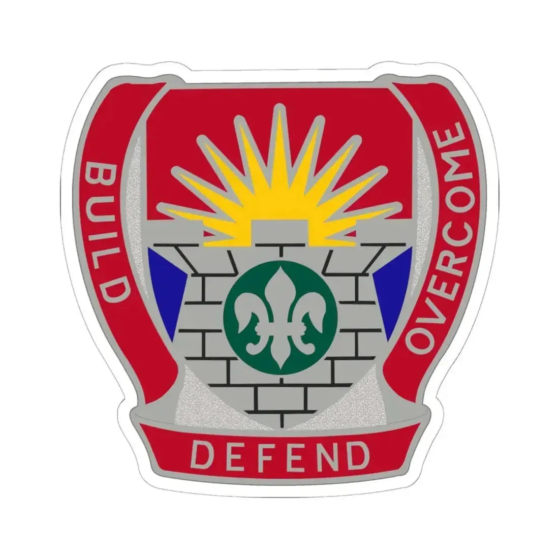 204 Engineer Battalion (U.S. Army) STICKER Vinyl Kiss-Cut Decal 6 Inch White - The Sticker Space