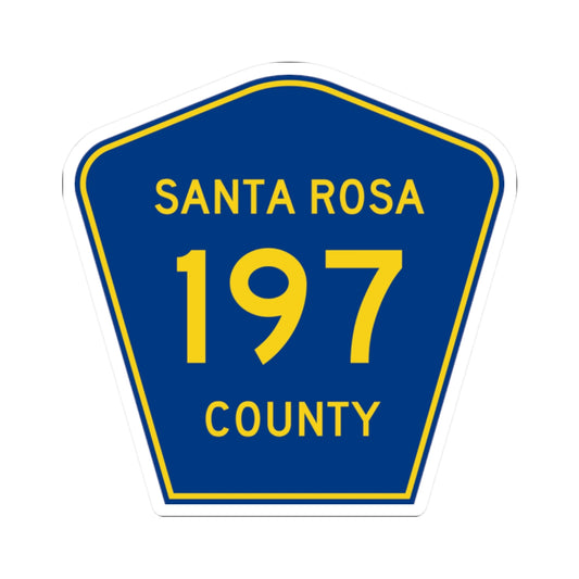Santa Rosa County 197 (Florida) (Road Sign) STICKER Vinyl Kiss-Cut Decal