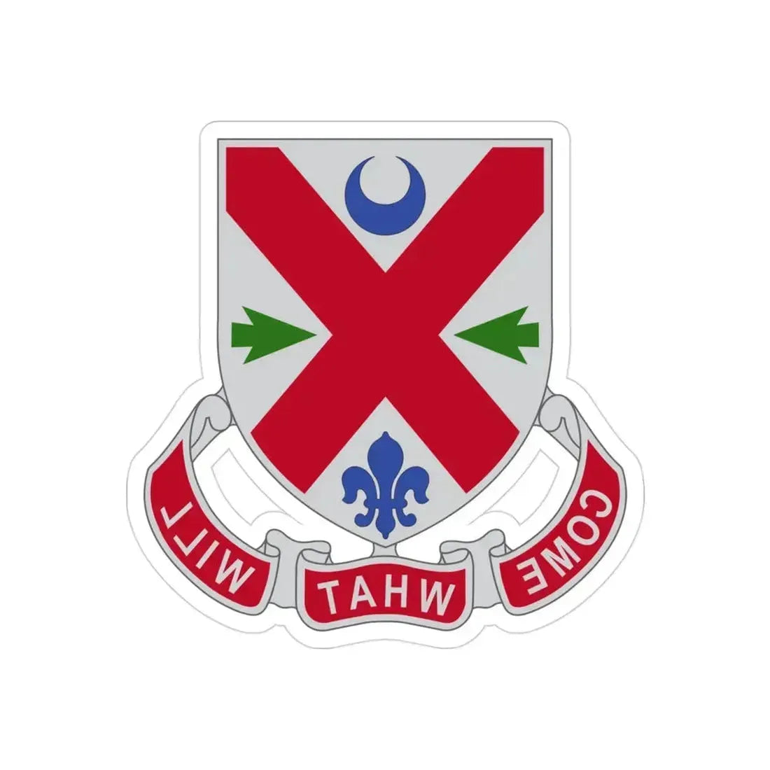 205 Engineer Battalion (U.S. Army) REVERSE PRINT Transparent Die-Cut STICKER 3 Inch Die-Cut Transparent - The Sticker Space