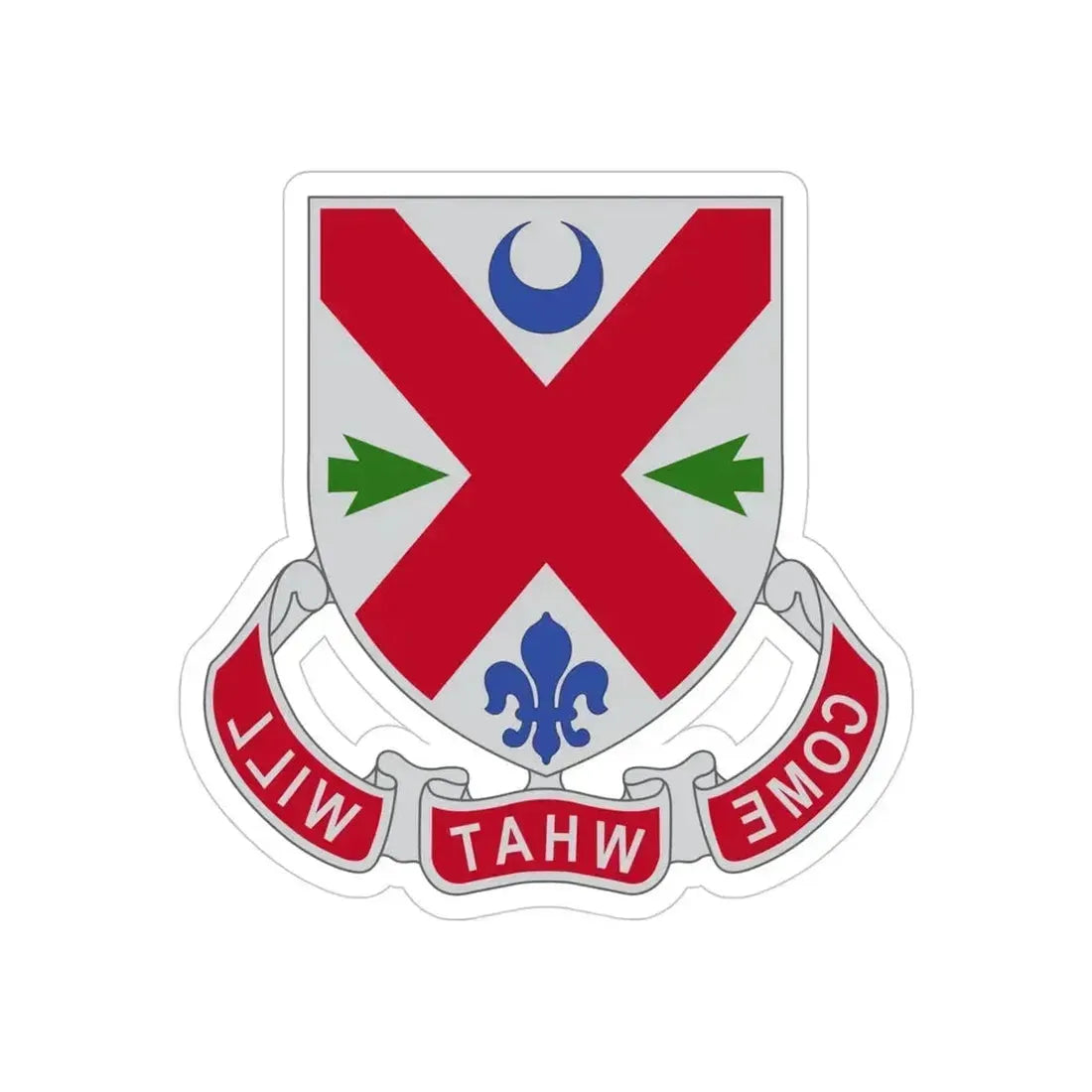 205 Engineer Battalion (U.S. Army) REVERSE PRINT Transparent Die-Cut STICKER 4 Inch Die-Cut Transparent - The Sticker Space