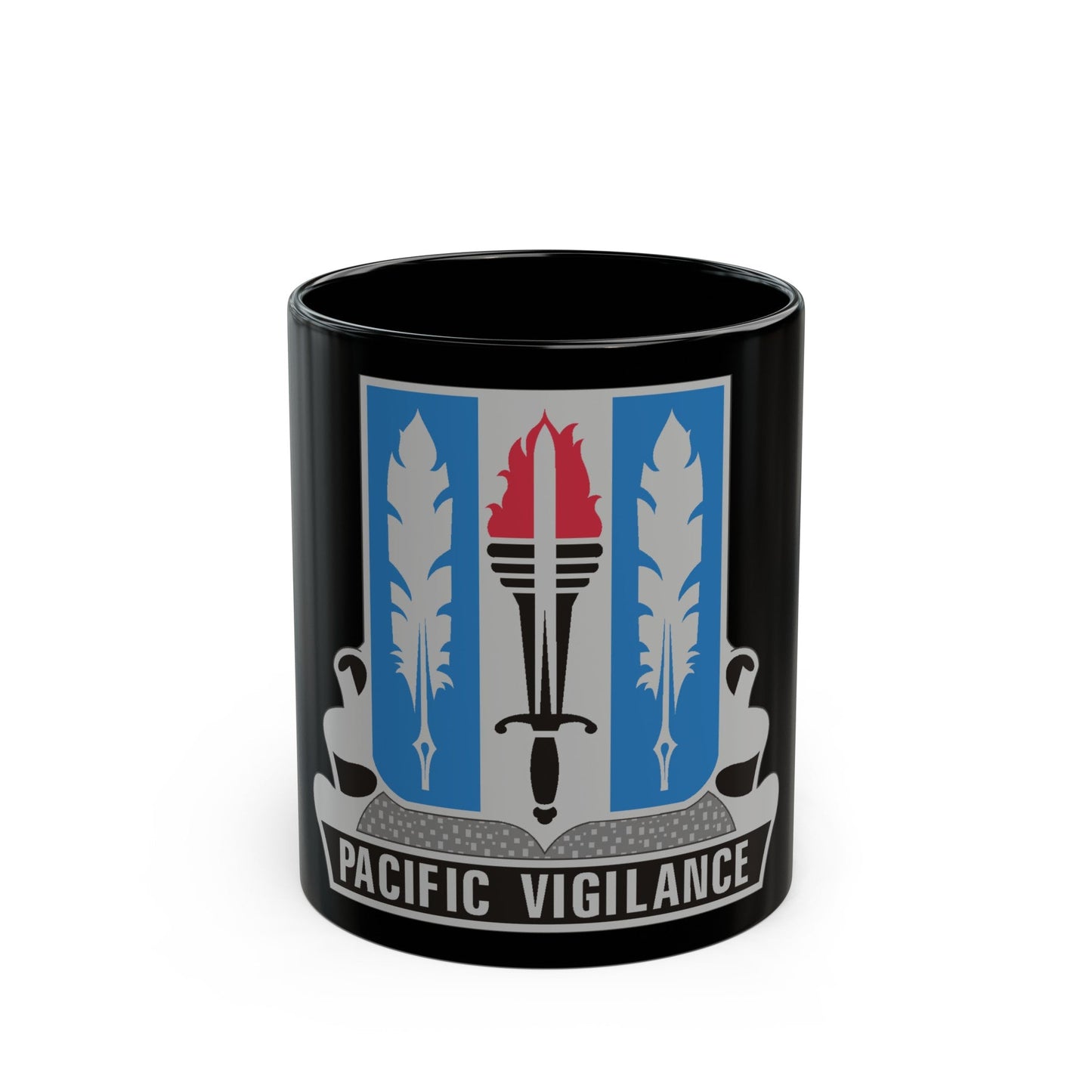 205 Military Intelligence Battalion (U.S. Army) Black Coffee Mug-11oz-The Sticker Space