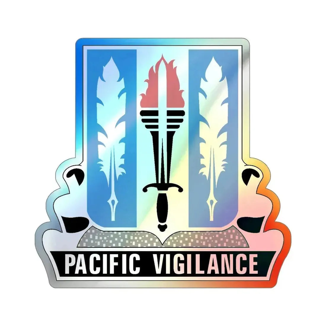 205 Military Intelligence Battalion (U.S. Army) Holographic STICKER Die-Cut Vinyl Decal 6 Inch Holographic - The Sticker Space