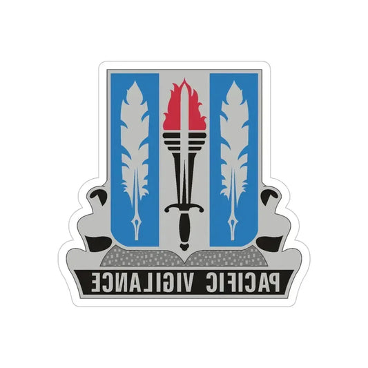 205 Military Intelligence Battalion (U.S. Army) REVERSE PRINT Transparent Die-Cut STICKER 6 Inch Die-Cut Transparent - The Sticker Space