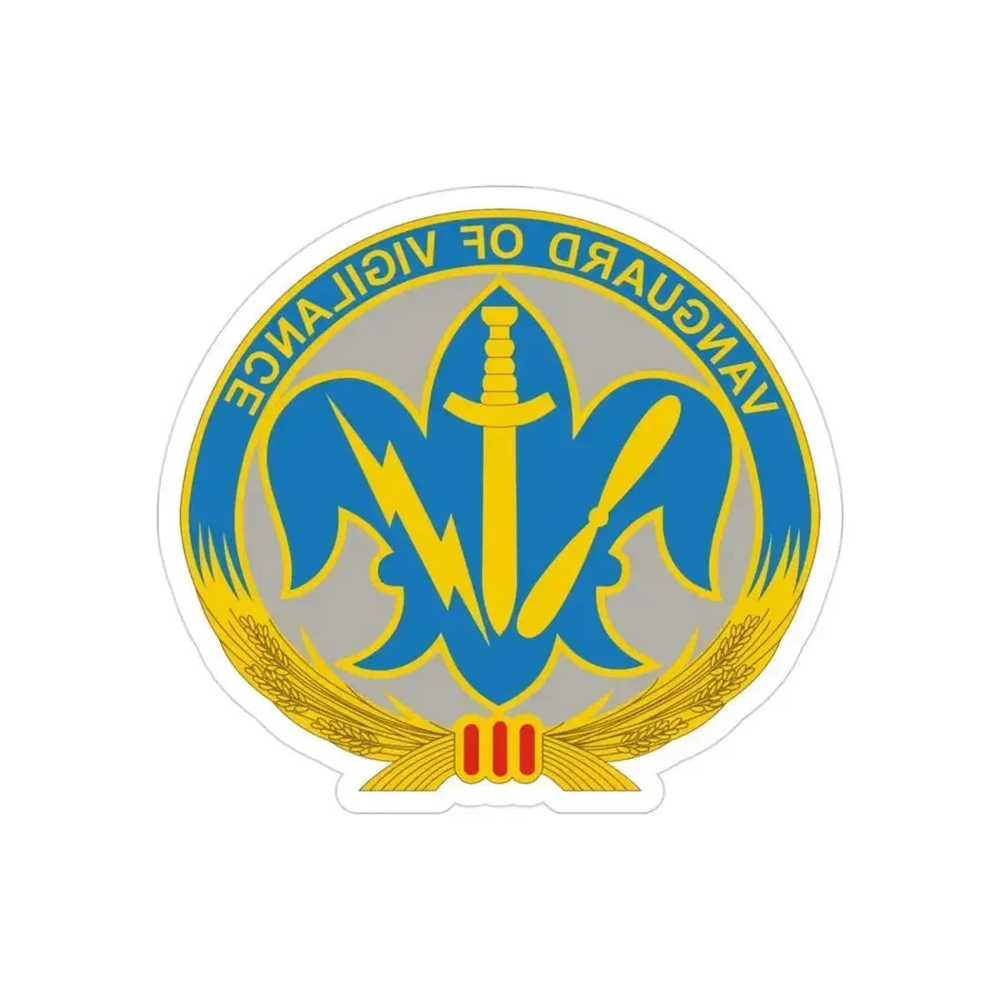 205 Military Intelligence Brigade 2 (U.S. Army) REVERSE PRINT Transparent Die-Cut STICKER 3 Inch Die-Cut Transparent - The Sticker Space