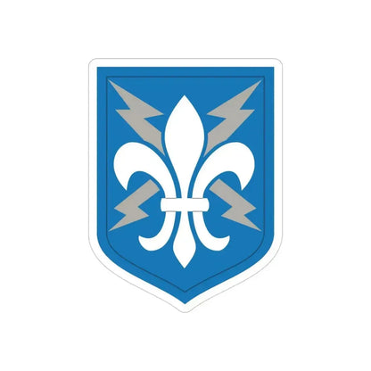 205 Military Intelligence Brigade (U.S. Army) REVERSE PRINT Transparent Die-Cut STICKER 4 Inch Die-Cut Transparent - The Sticker Space