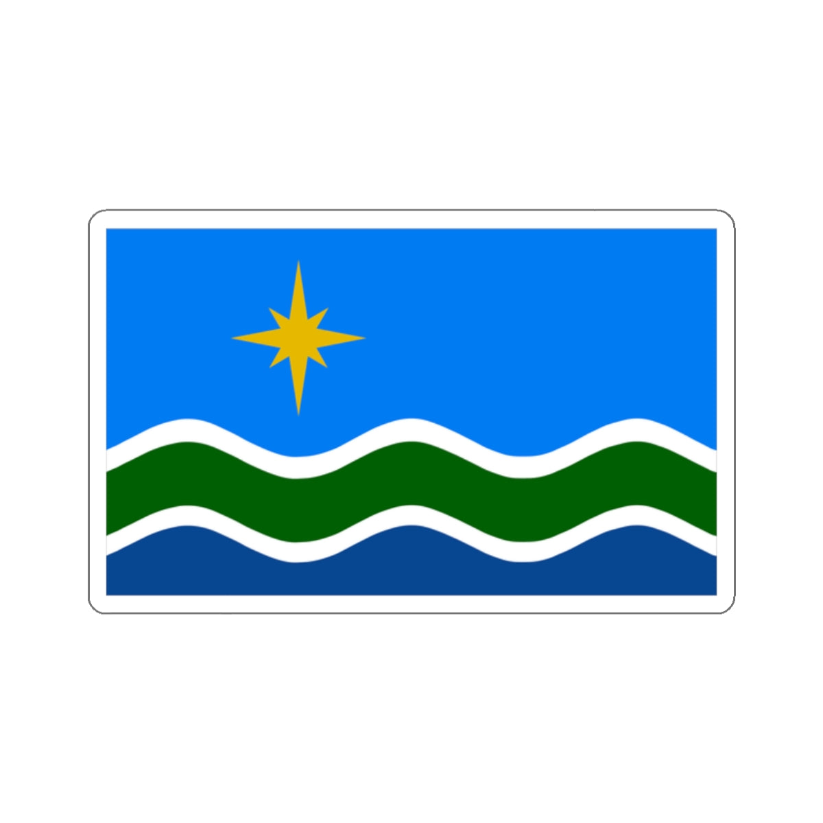 Flag of Duluth, Minnesota - STICKER Vinyl Kiss-Cut Decal