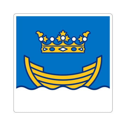 Flag of Helsinki (Finland) STICKER Vinyl Kiss-Cut Decal