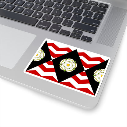 FlagOfSouthYorkshire (England) STICKER Vinyl Kiss-Cut Decal