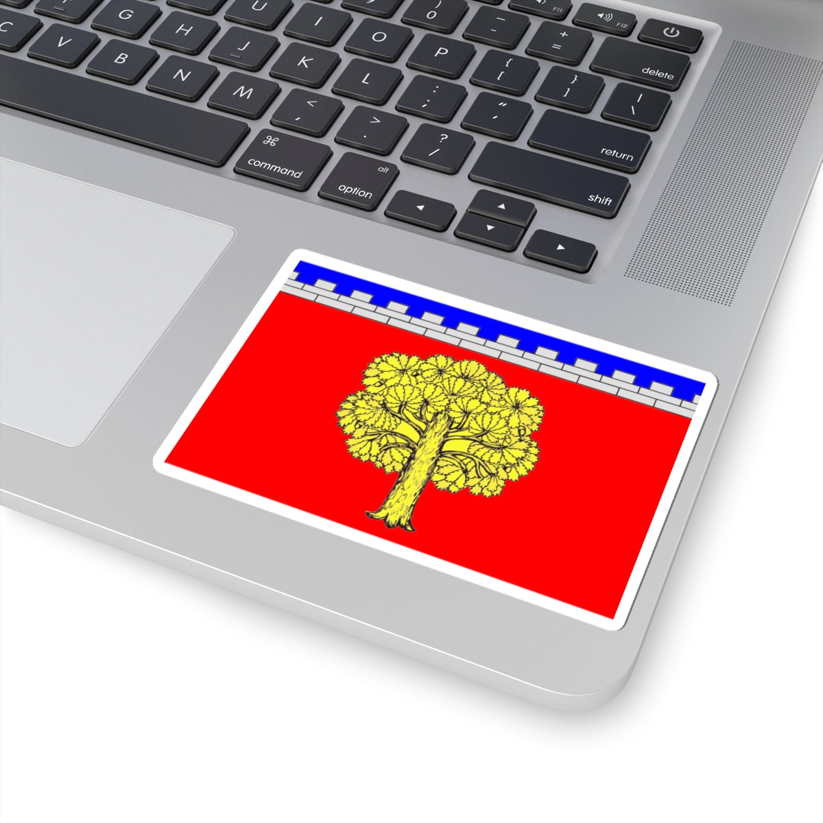 Flag Dubrovka Leningrad oblast (Russia) STICKER Vinyl Kiss-Cut Decal