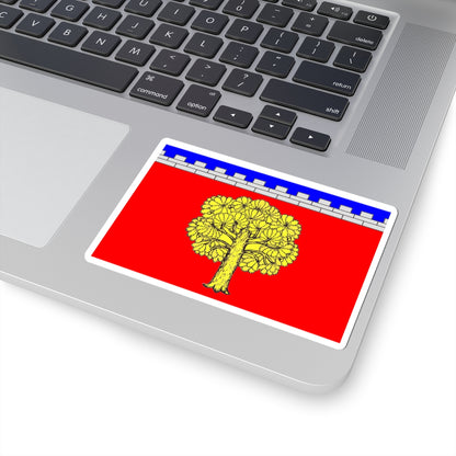 Flag Dubrovka Leningrad oblast (Russia) STICKER Vinyl Kiss-Cut Decal